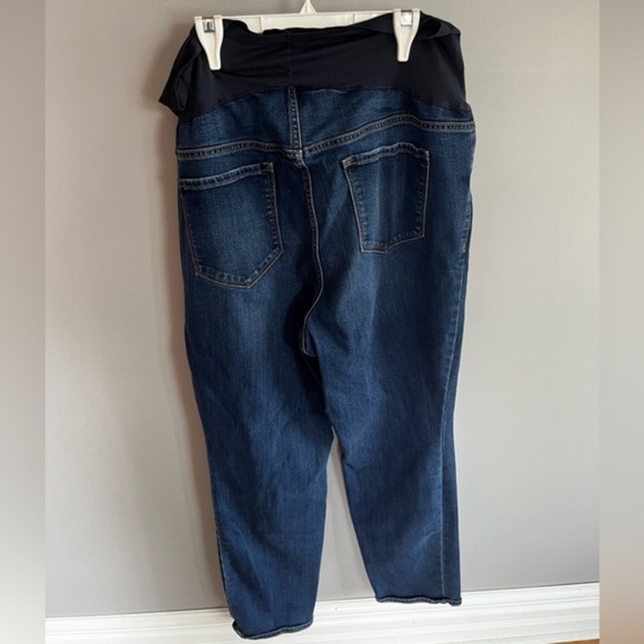 Old Navy Maternity Jeans Full Panel Waist Straight Leg Size 20 Long Pregnancy - Picture 3 of 5